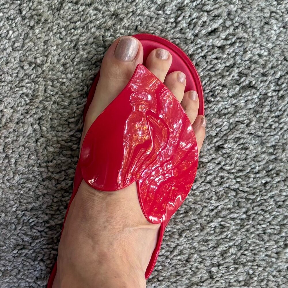 Vivienne Westwood Anglomania for Melissa Heart Flip Flops Like New